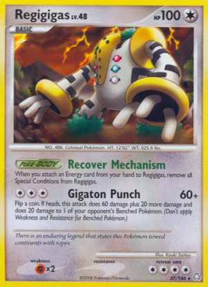 Regigigas – Legends Awakened – 37/146 - Cosmos Holo (Damaged)
