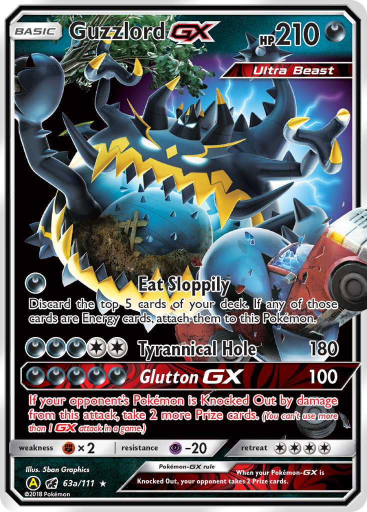 Guzzlord-GX – Crimson Invasion – 63a/111 (NM)