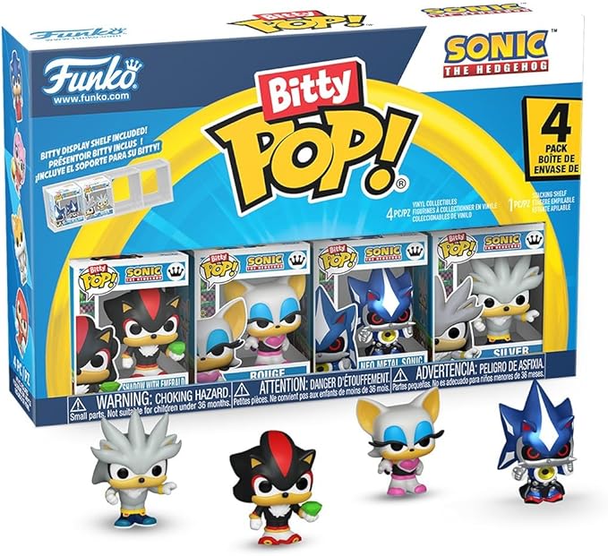 Bitty POP! Games: Bitty Pop! - Sonic The Hedgehog - Silver 4 Pack