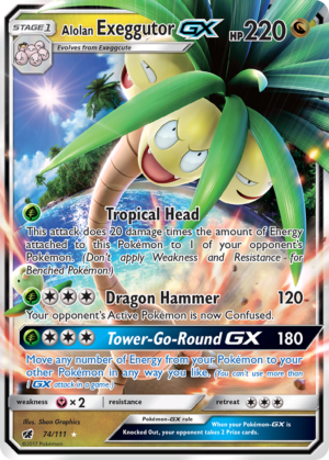 Alolan Exeggutor-GX – Crimson Invasion – 74/111 (NM)