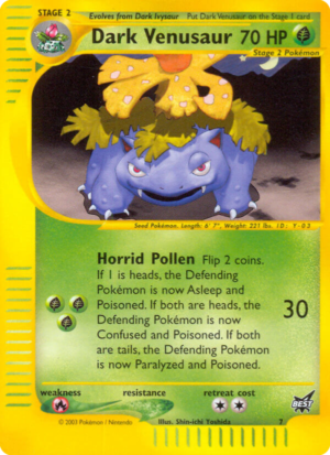 Dark Venusaur – Best of Game – 7/9 - Winner Stamp (LP)