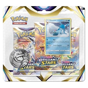 Pokémon TCG Sword & Shield Brilliant Stars Triple Blister (Glaceon)