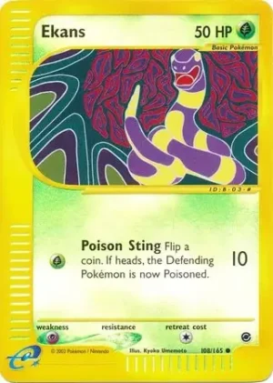 Ekans – Expedition Base Set – 108/165 - Reverse Holo (LP)