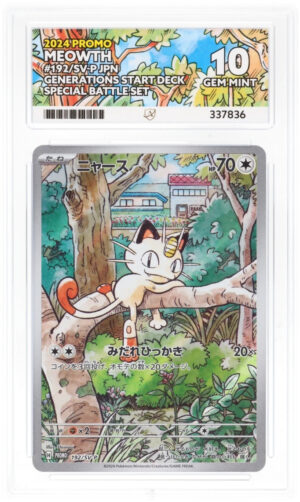 Meowth - Promo - 192/SV-P - ACE 10 (10/10/10/10) - Cert 337836 Front
