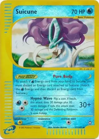 Suicune – Aquapolis – 37/147 - Reverse Holo (LP)