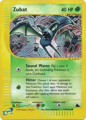 Zubat – Skyridge – 117/144 - Reverse Holo (NM)